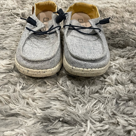 Hey Dude Gray Women's Moccasins with Black Accents - Picture 1 of 5